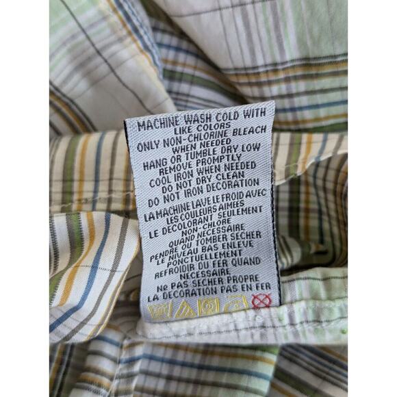 Quicksilver Shirt Mens XL Green Plaid Button Up Short Sleeve Cotton Y2K B8 - Picture 13 of 13